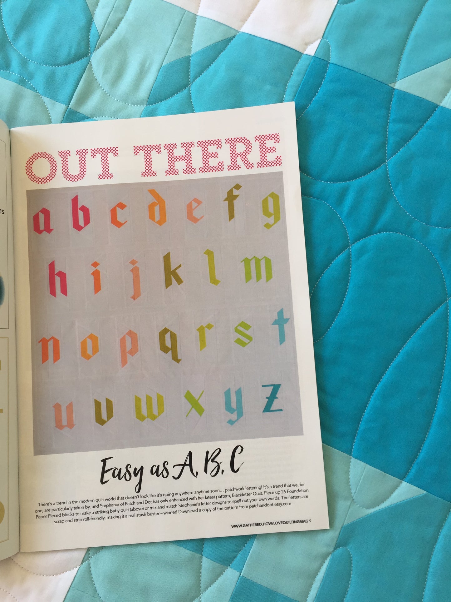 Alphabet Quilt Pattern - PDF
