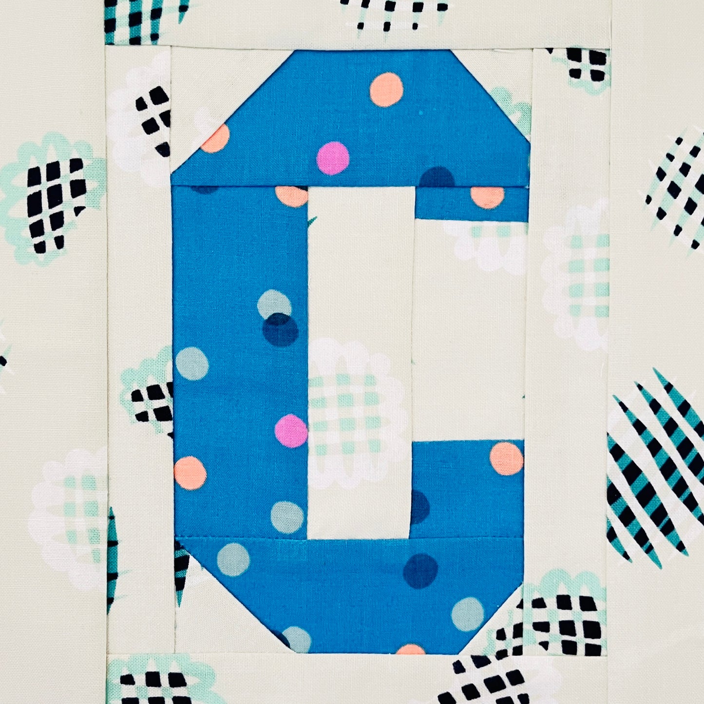 Varsity Letters Alphabet Quilt Block Pattern - Paper Piecing - PDF