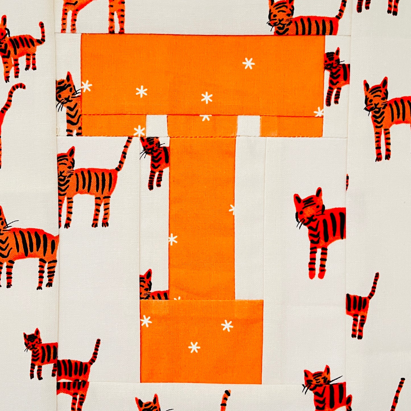 Varsity Letters Alphabet Quilt Block Pattern - Paper Piecing - PDF