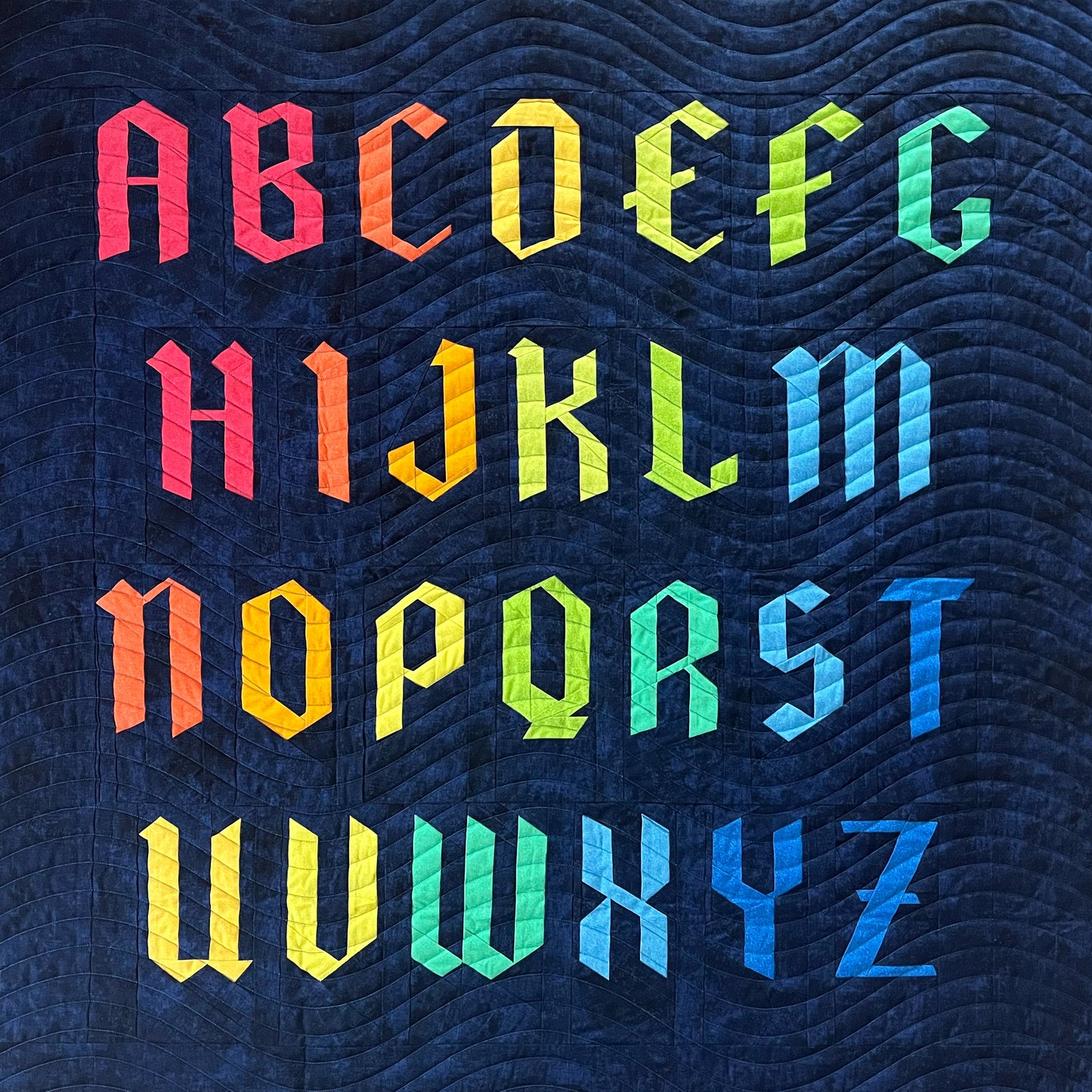 FPP Alphabet Blackletter Quilt Pattern Uppercase + Lowercase - PDF