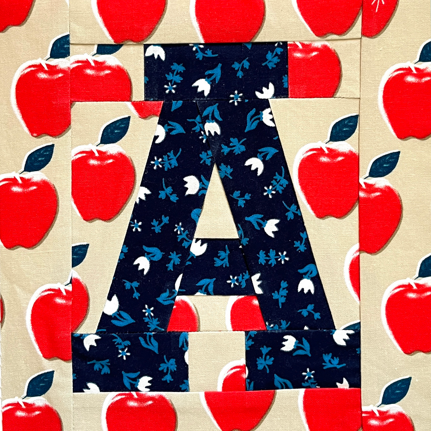 Varsity Letters Alphabet Quilt Block Pattern - Paper Piecing - PDF