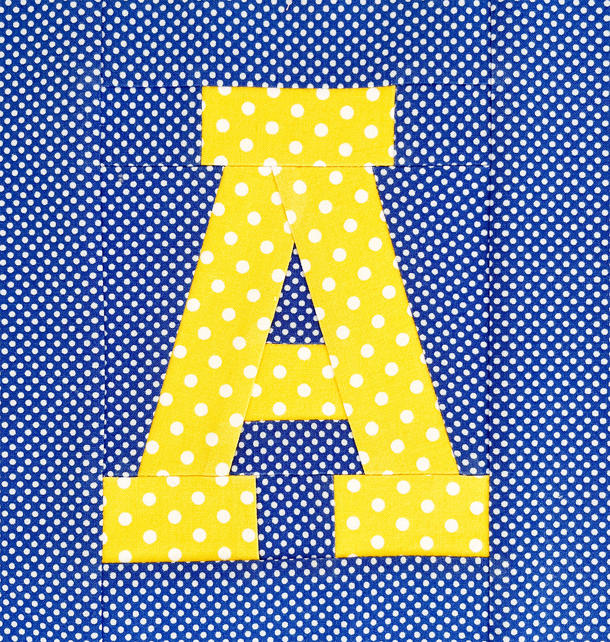 Varsity Letters Alphabet Quilt Block Pattern - Paper Piecing - PDF