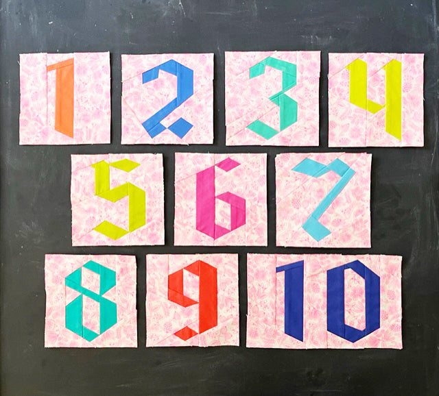 FPP Numbers Quilt Block Pattern - PDF