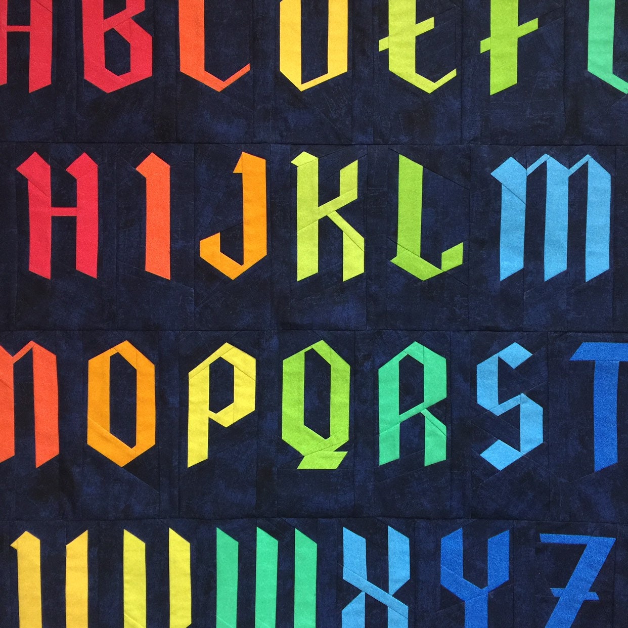 FPP Alphabet Blackletter Quilt Pattern Uppercase + Lowercase - PDF