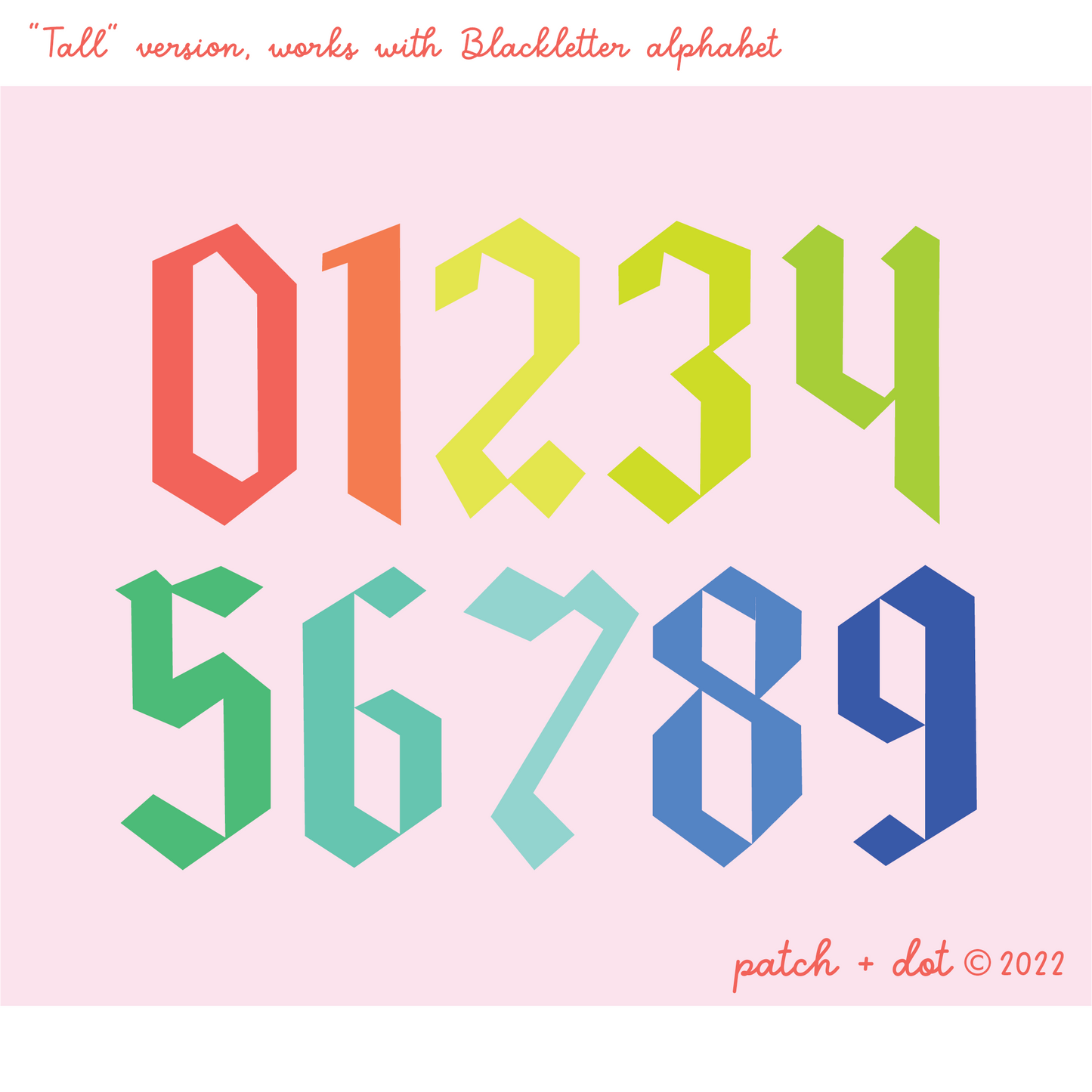 FPP Numbers Quilt Block Pattern - PDF