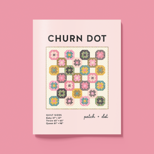 PRINTED Churn Dot Quilt Pattern