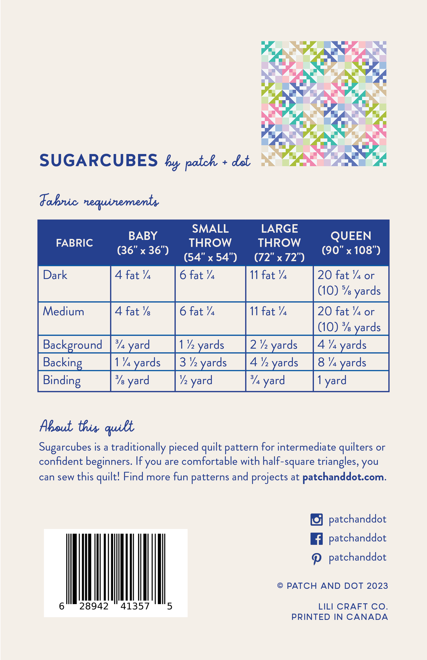 Quilt Pattern Bundle - Sunflower Patch and Sugarcubes PDF