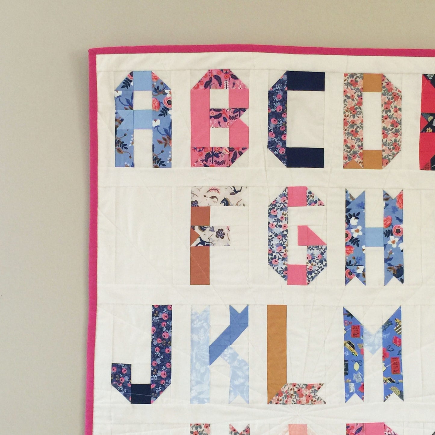 Ribbon Letters Alphabet Quilt Pattern - PDF