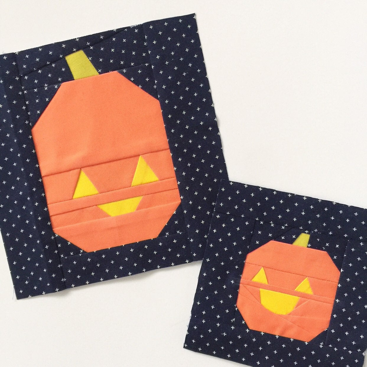 Pumpkin Quilt Block Pattern - PDF