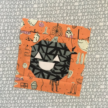 Pumpkin Quilt Block Pattern - PDF