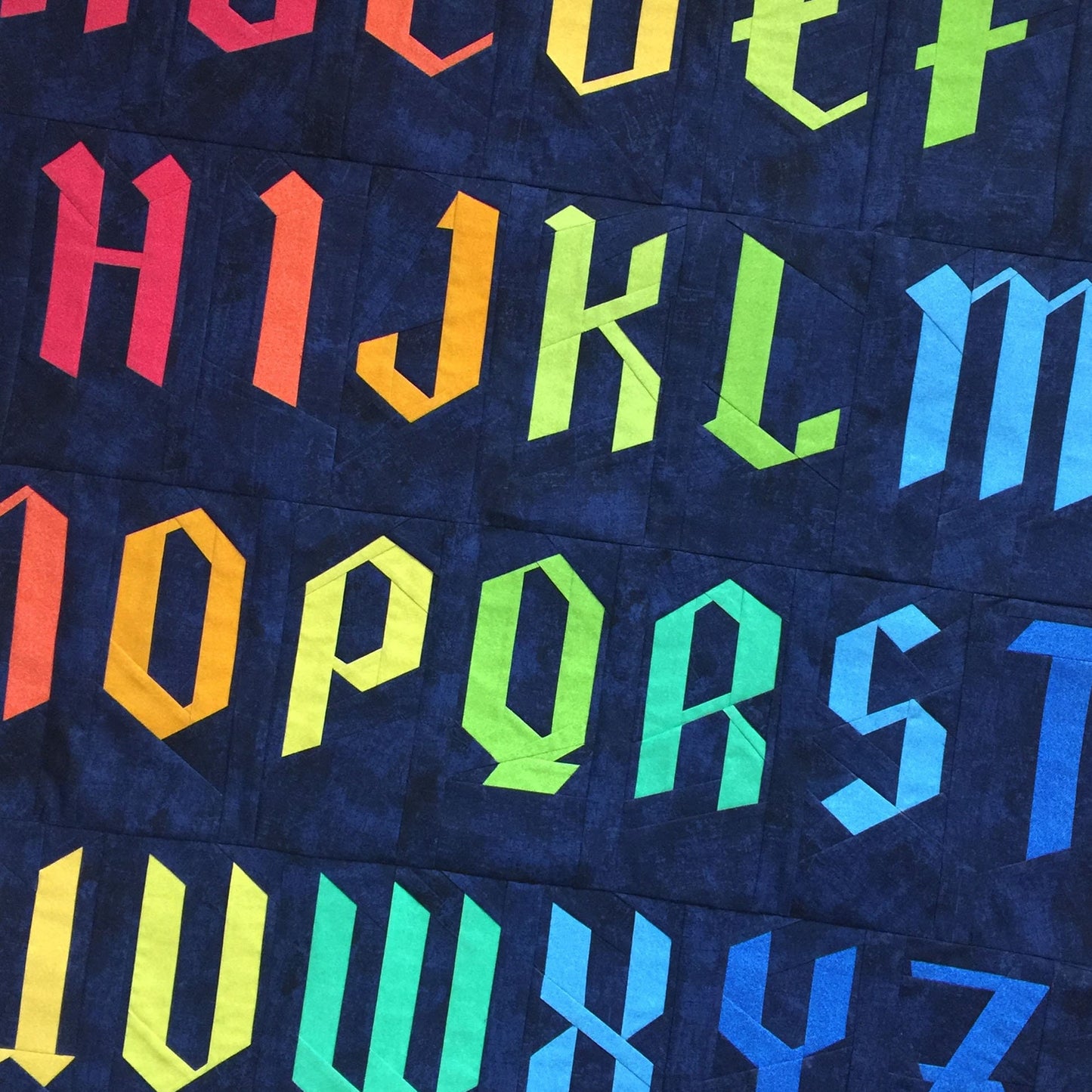 Blackletter Uppercase FPP Alphabet Quilt Pattern - PDF